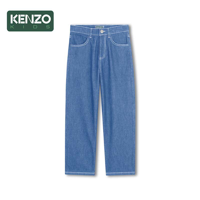 【季末特惠】KENZO KIDS童装儿童休闲牛仔宽松直筒长裤K61634