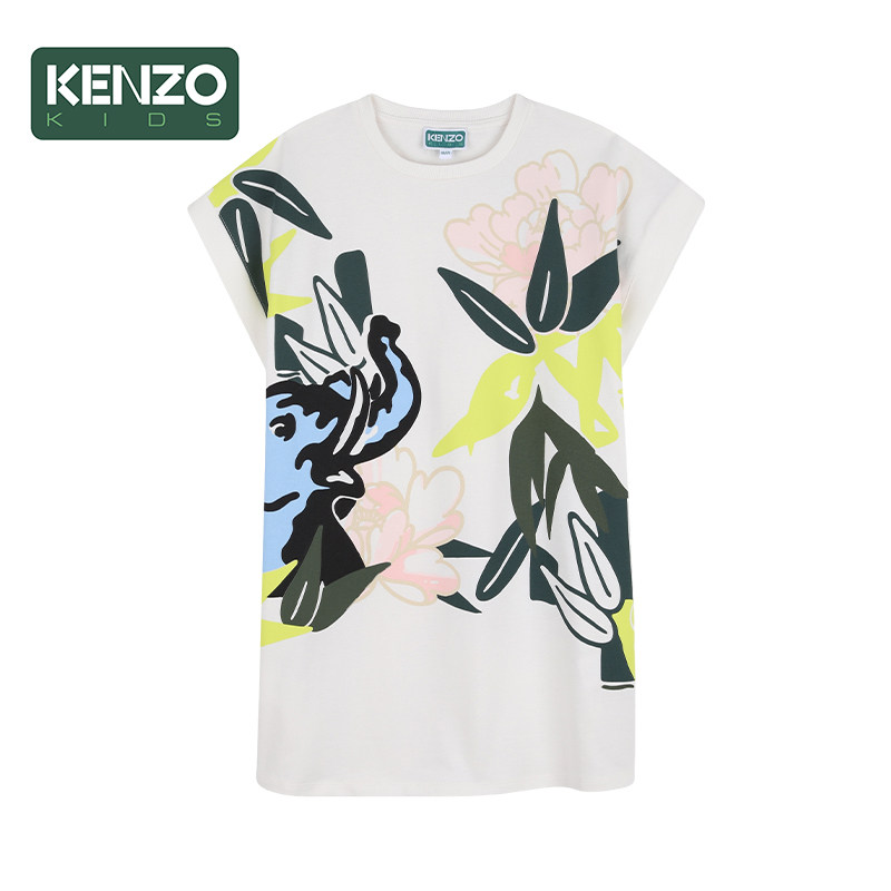 【季末特惠】 KENZO KIDS童装女童休闲无袖连衣裙K61746