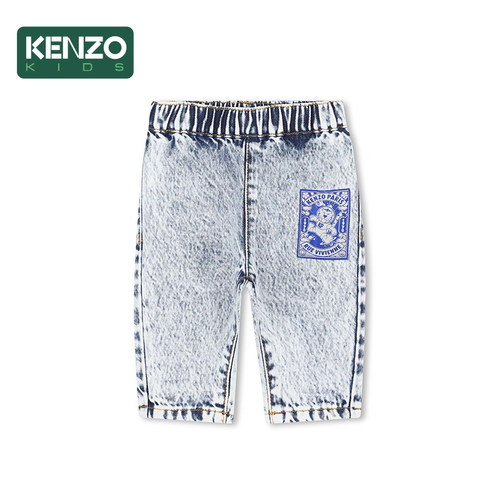 【季末特惠】 KENZO KIDS童装婴童春秋扎染牛仔长裤K61289
