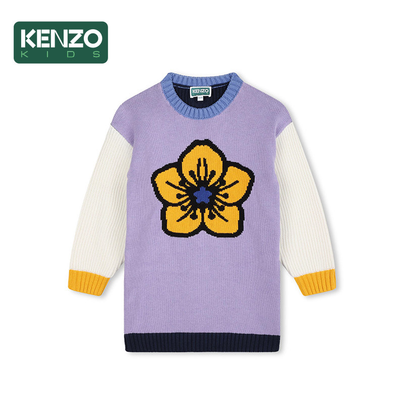 【季末特惠】 KENZO KIDS童装女童针织毛衣连衣裙K60680