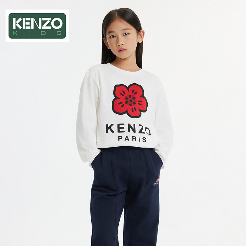 【断码特惠】KENZO KIDS童装儿童休闲海棠花长袖T恤K61482