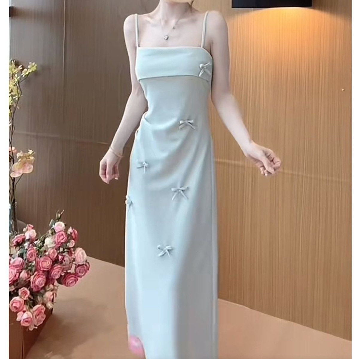 法式抹胸气质立体蝴蝶结
