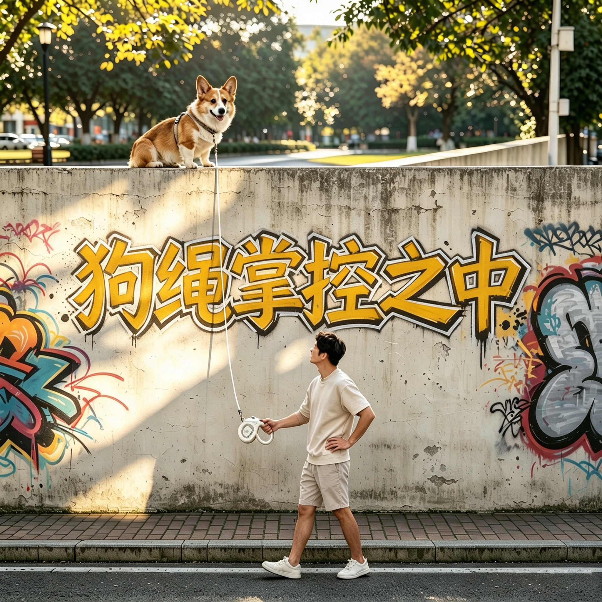 遛狗神器自动伸缩牵引绳小型犬比熊柴犬便携可调节狗链子宠物用品