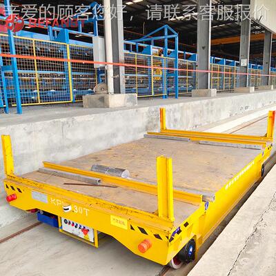 20T工件运电池平轨道车车间物料周转电移动台车遥LOD控动轨道板转