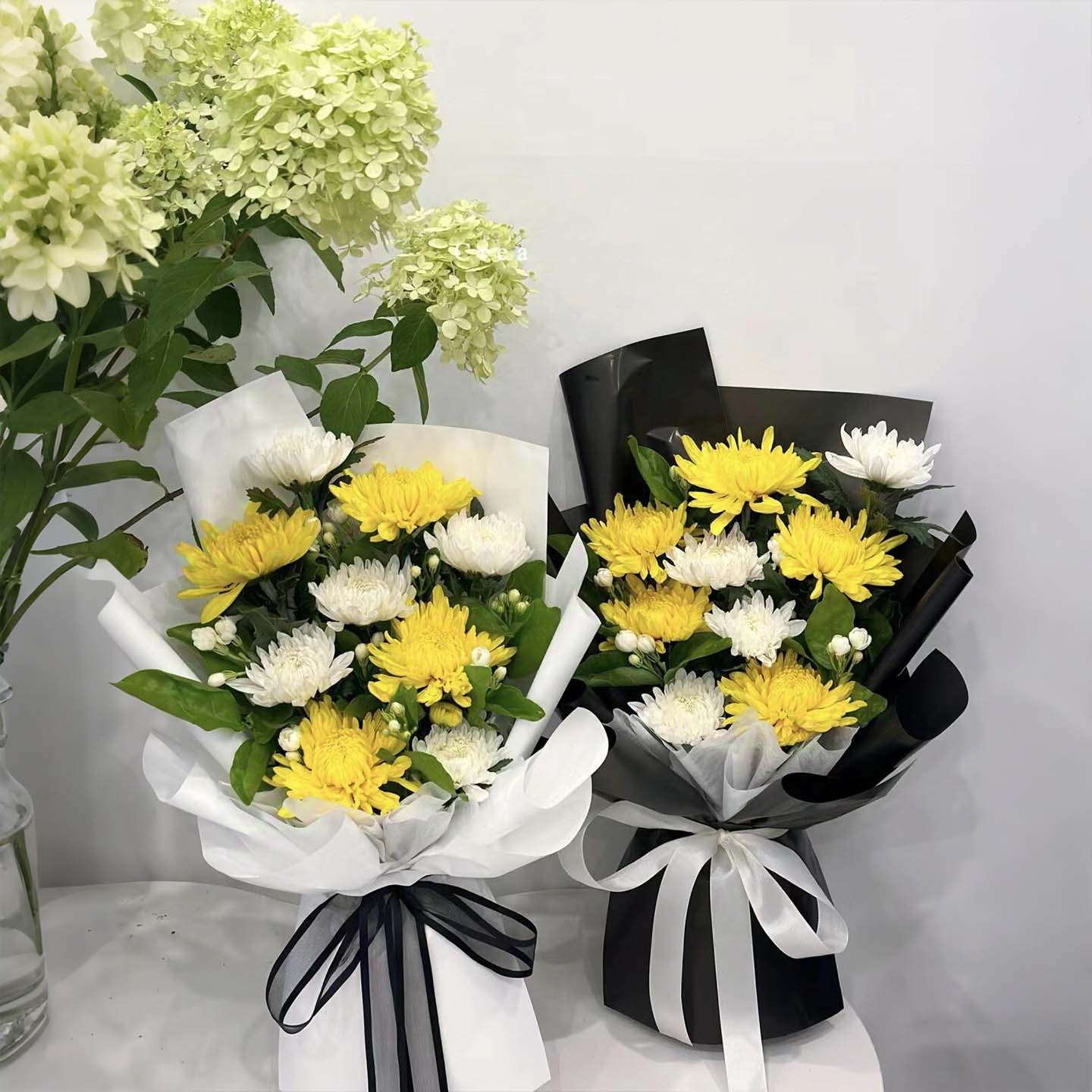 【全国小时达】黄白菊花鲜花花束