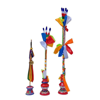 财神幡zhaocai箭五彩财神剑有箭头彩绘底座