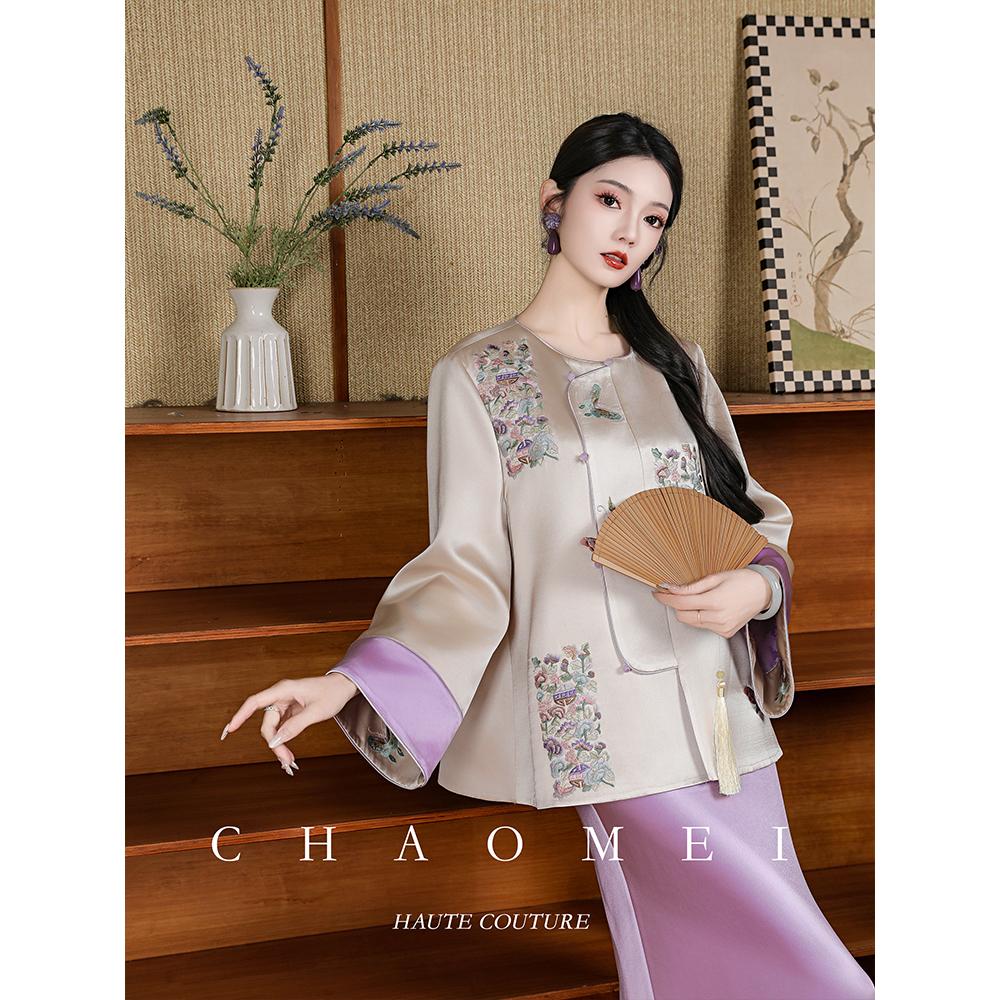 冯（CHAOMEI醋酸新中式汉服套装