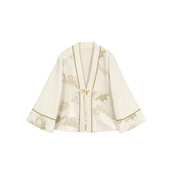 年终特惠 人造丝米杏色外套 国风新款 芙蓉月 新中式