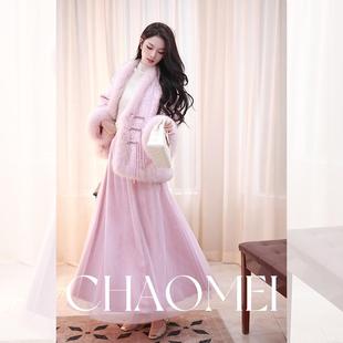 狐狸毛毛领羽绒服TG02463 粉红佳人 冯 CHAOMEI