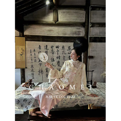 MOPASSANT【花信】新中式轻国风女装刺绣重工醋酸外套裙子套装