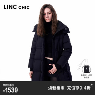 羽绒服大衣感中长款 羽绒服女6266 新款 LINCCHIC金羽杰2025年冬季