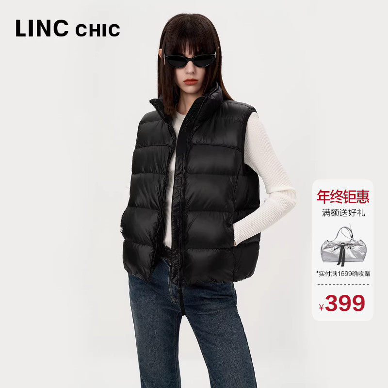 LINCCHIC金羽杰2024年新款轻薄便携短款羽绒马甲女外套Y24805065,女装/女士精品,时尚羽绒马夹,淘宝优惠券,粉丝福利购,淘宝优惠卷