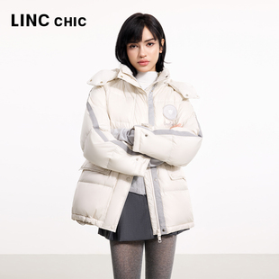 LINCCHIC金羽杰羽绒服超轻亮彩潮流面包服短款羽绒服女Y23602286