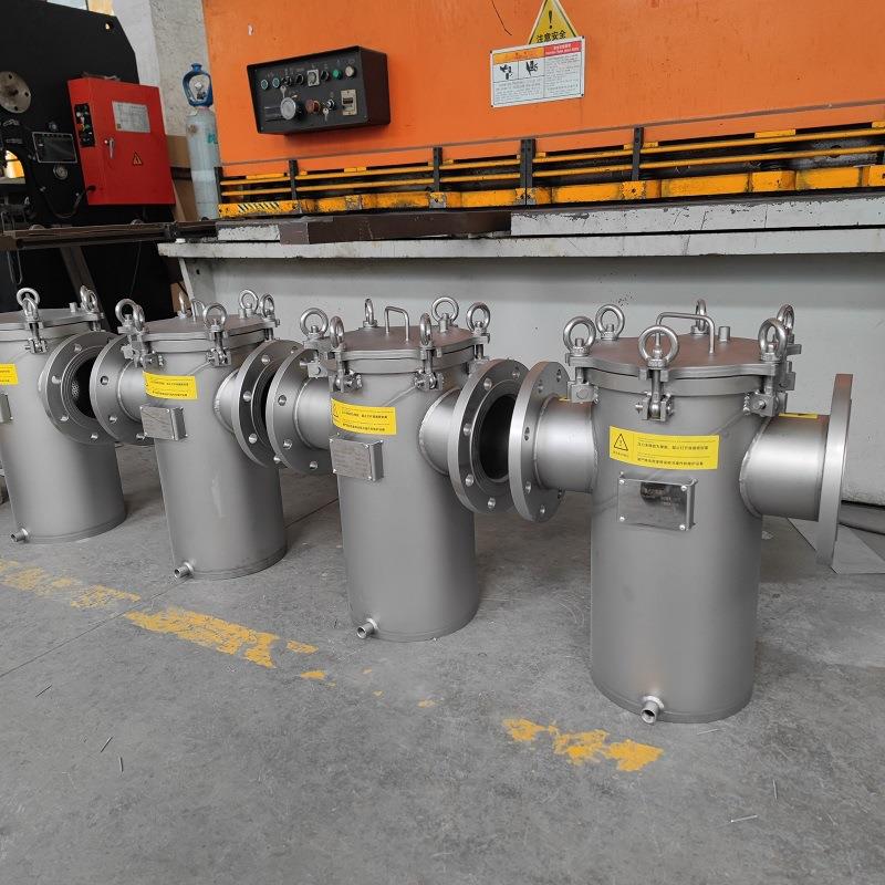 不锈钢2205篮式过滤器管道预处理海水耐腐蚀提蓝式过滤器