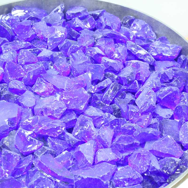 燃气火炉壁炉火盆彩色玻璃石透明耐高温装饰玻璃5KG绿色蓝色茶色