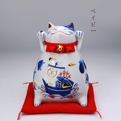 日本进口猫舍道乐堂本铺招财猫