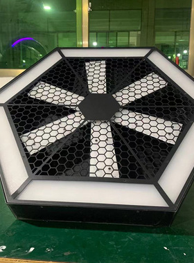 新品60X60 LEDRGB舞台旋转风扇灯点控像素舞台演出背景效果灯dj