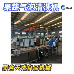 厂家连续式果蔬气泡清洗机包装袋去污清洗设备商用气泡洗菜流水线