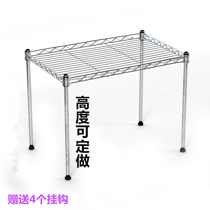 厨房置物架一层微波炉架厨房收纳锅碗架单层架橱柜衣柜隔层整理架