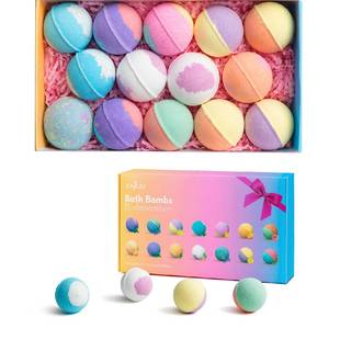 泡澡球套装 无泡款 洗澡保湿 14颗干花多效植萃沐浴微日式