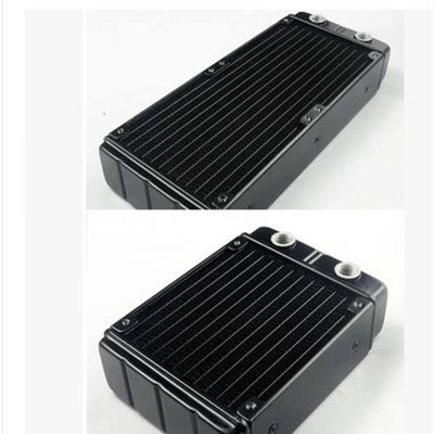 120/240铝水冷排 双层散热排 液冷排散热器 45mm超厚排 G1/4螺纹