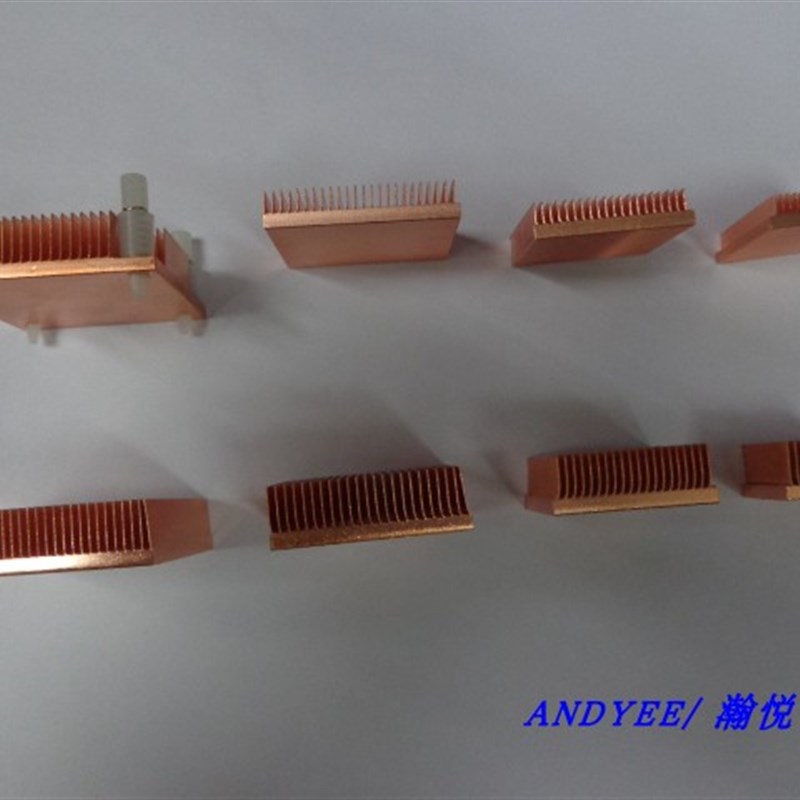 刨切定制铜散热片各种大小尺寸纯铜 芯片散热器电子元件散热器