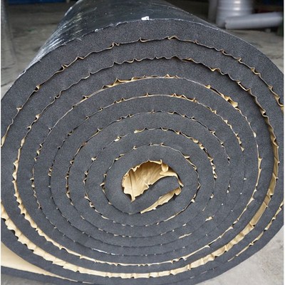 阻燃30mm背胶带铝箔橡塑隔音棉墙体保温棉下水管室内吸音棉隔音板