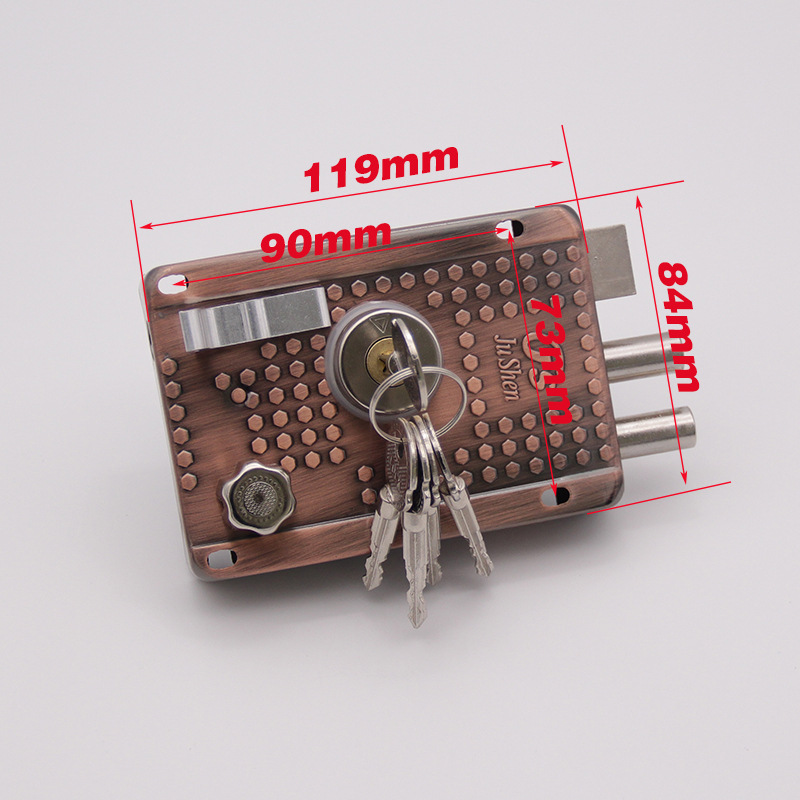 9219连体锁简易锁老式防盗门锁地下室门锁储藏间门锁外装门锁