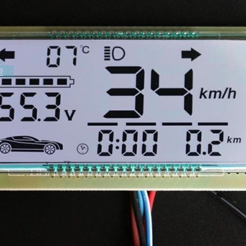 电动车液晶仪表电压表速度里程表lcd改装铅酸锂电池48v60v72v84v