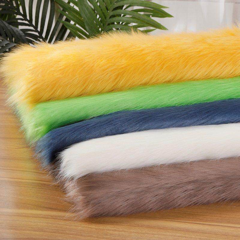 仿狐狸毛布料长毛绒面料5cm毛长地毯布仿皮草服装兽装兽耳diy毛布