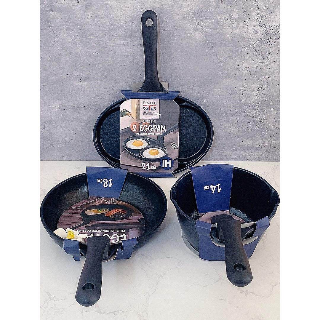 韩国进口英式迷你平底煎蛋锅奶锅泼油锅陶瓷涂层宝宝辅食早餐锅