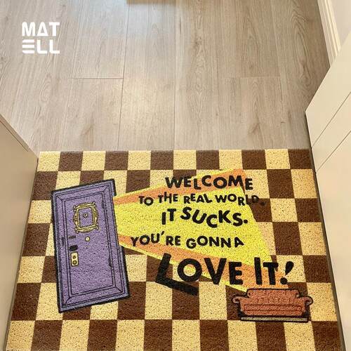 MATELL 老友记进门地垫创意入户门脚垫pvc丝圈地毯玄关门口耐脏