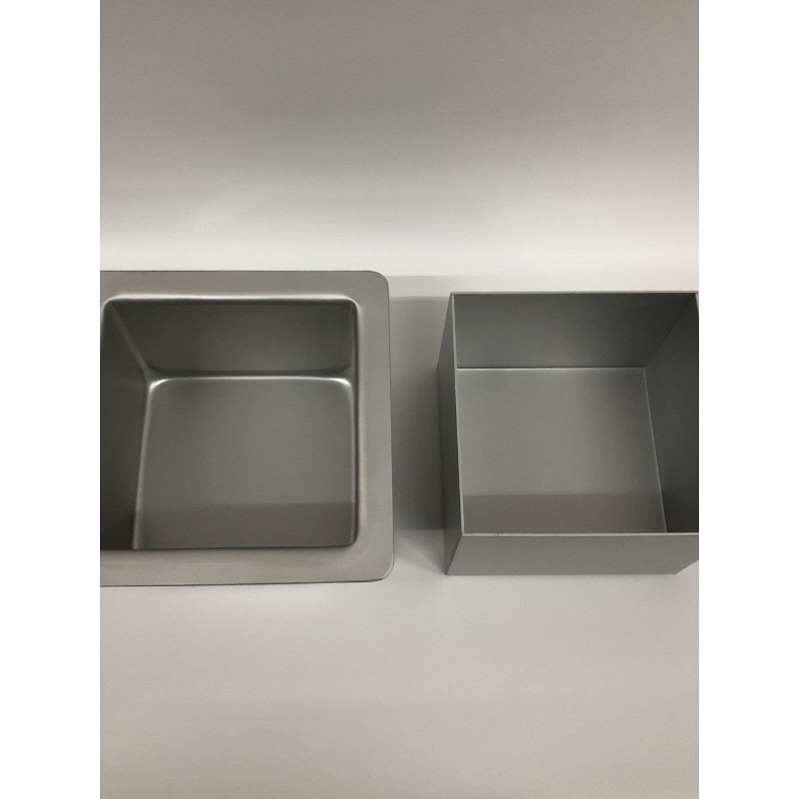 家用商用4寸方形布朗尼轻乳蛋糕模具网红古早固底铝合金乳酪模具