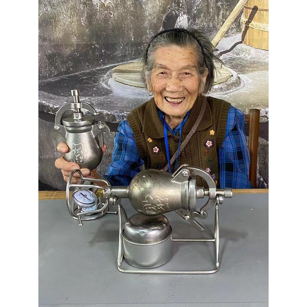 360ML袖珍爆米花机怀旧迷你304不锈钢家用粮食放大器户外传统玩具