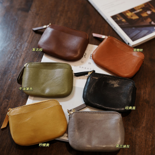 2025新款 卡包手拿迷你零钱收纳包复古小众便携超薄口红包 PU皮日式