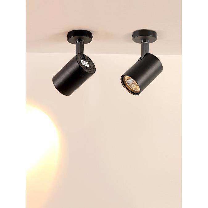 吸顶式圆形cob明装射灯led防眩聚光灯免开孔可旋转调角度天花筒灯,家装灯饰光源,明装射灯,淘宝优惠券,粉丝福利购,淘宝优惠卷