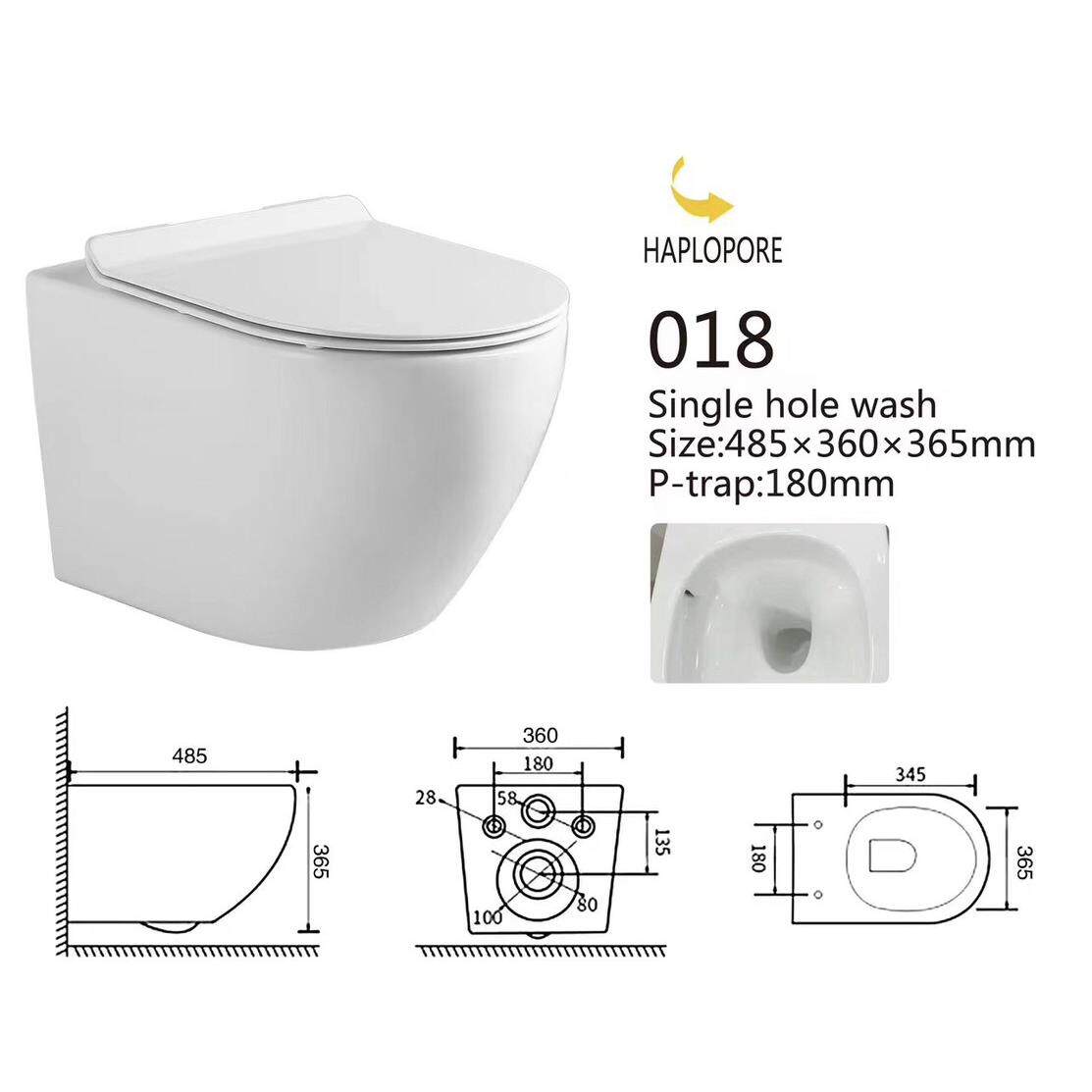 壁挂马桶隐藏水箱小户型家用横排式挂墙式座便器入墙水箱墙排马桶