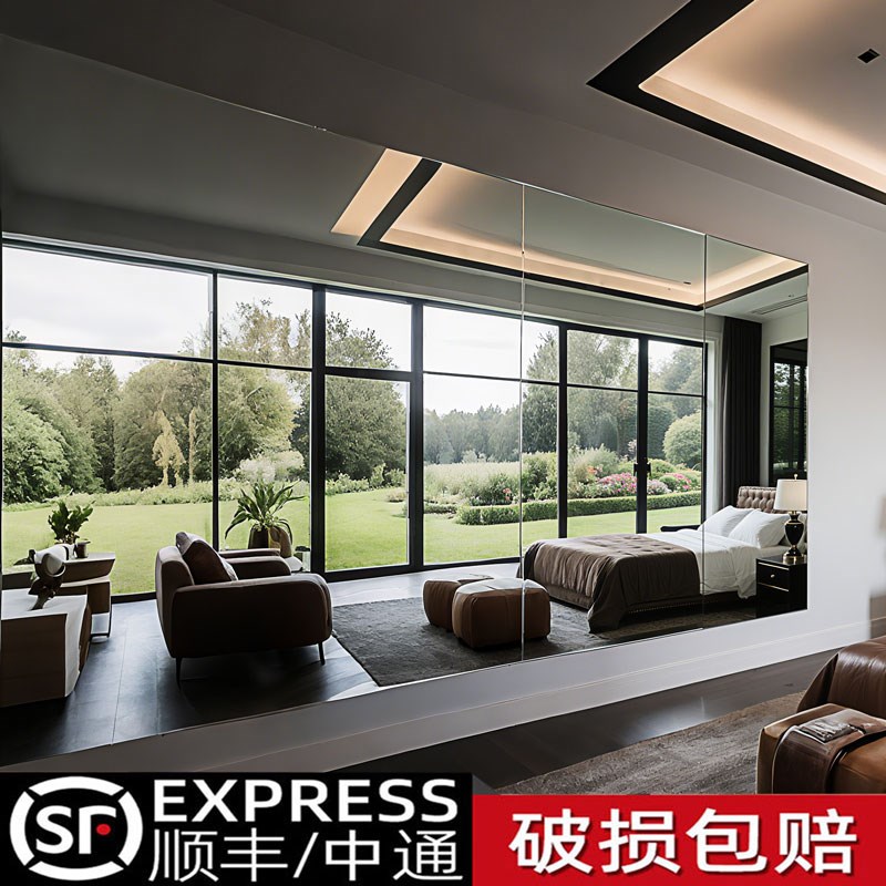 全身镜家用练舞健身瑜伽镜大尺寸高清防爆穿衣镜免打孔穿衣镜