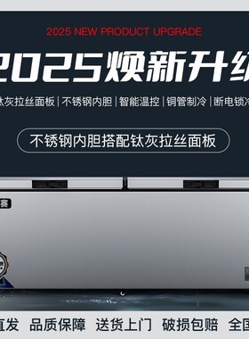 大容量商用卧式冰柜冰箱冷柜冷藏冷冻保鲜双温冷柜速冻节能冷冻柜