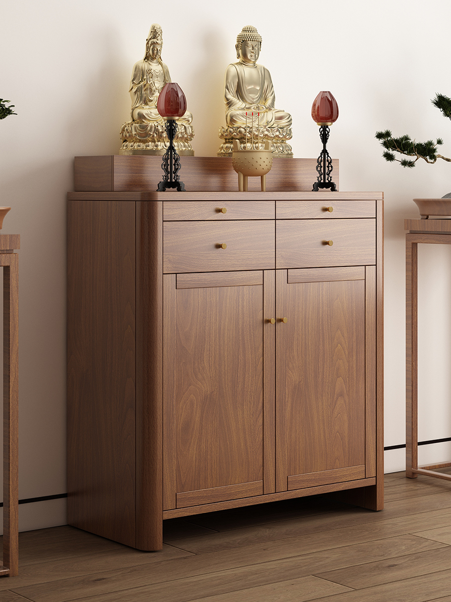 中式实木佛龛供桌神台财神爷供桌香案台观音佛像供座台供奉台佛柜