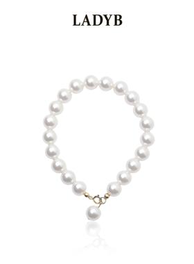 LADYB施家珍珠手链弹力绳好佩戴