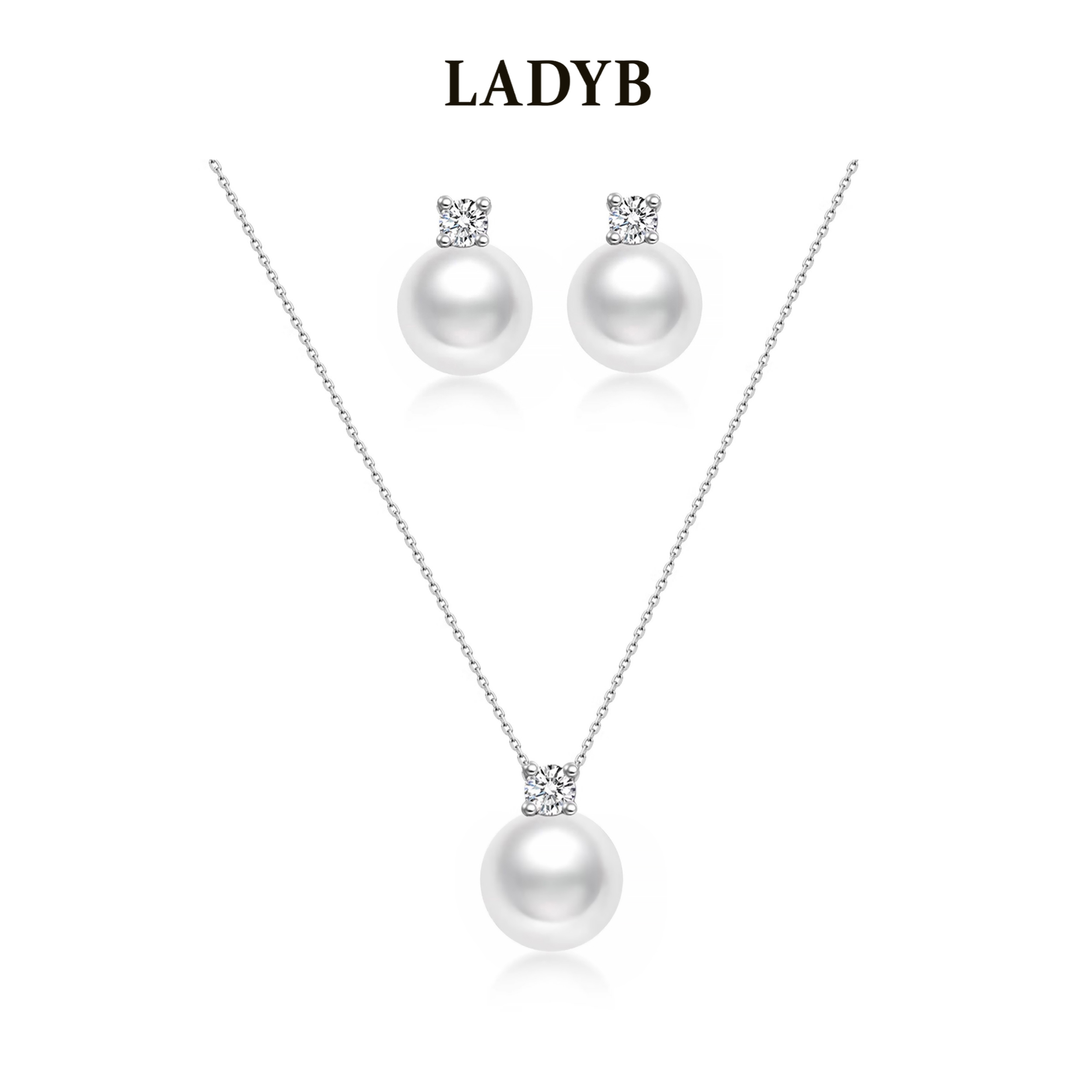 LADYB戴妃王妃锆石珍珠项链气质