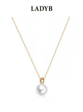 LADYB进口施家珍珠吊坠纯银项链