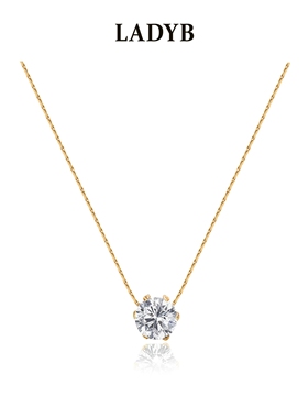 LADYB六爪锆石鼻屎钻项链锁骨链