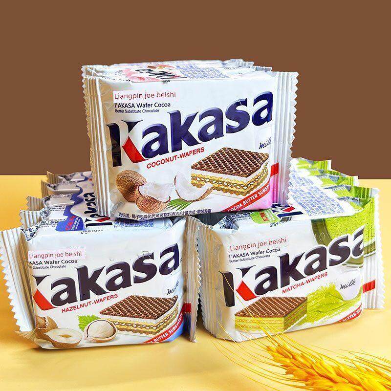 kakasa威化饼干不二良品威化饼干100g巧克力榛子味宿舍休闲食品