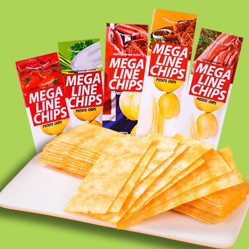 白俄罗斯进口megaline阿斯顿迈咔牌薯片长条膨化零食非油炸100g