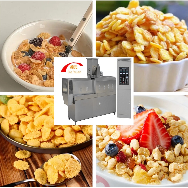 燕麦片膨化机 玉米片生产线 谷物脆生产线 食品膨化机 麦圈膨化机