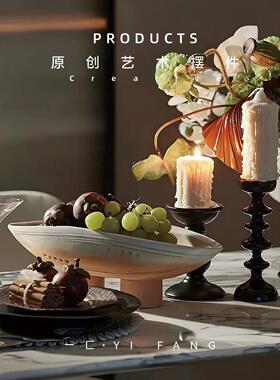 依依现代无障碍豪华烛台、花器、水果盘组合样板房、餐厅、茶几、