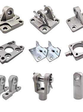 当天发货拉杆气缸安装底座CA2B固定连接件CB法兰FA叉型I接头斜耳