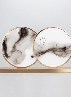 现代新中式摆件轻奢北欧家居客厅电视柜玄关招财办公室创意装饰品